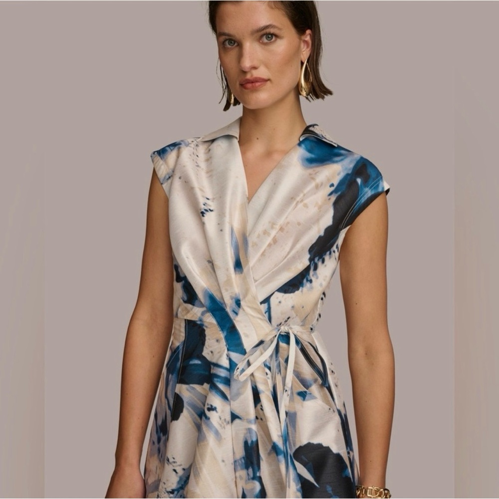 Donna Karan elegant midi wrap dress - Picture 2 of 12